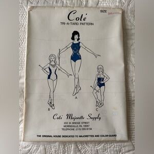 Vintage Cote Majorette Supply Tri-A-Tard Pattern - uncut pattern